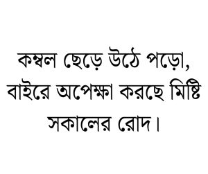 শীতের সকালের ক্যাপশন